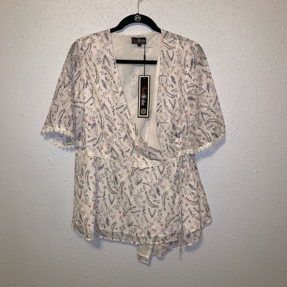 Floral Wrap blouse